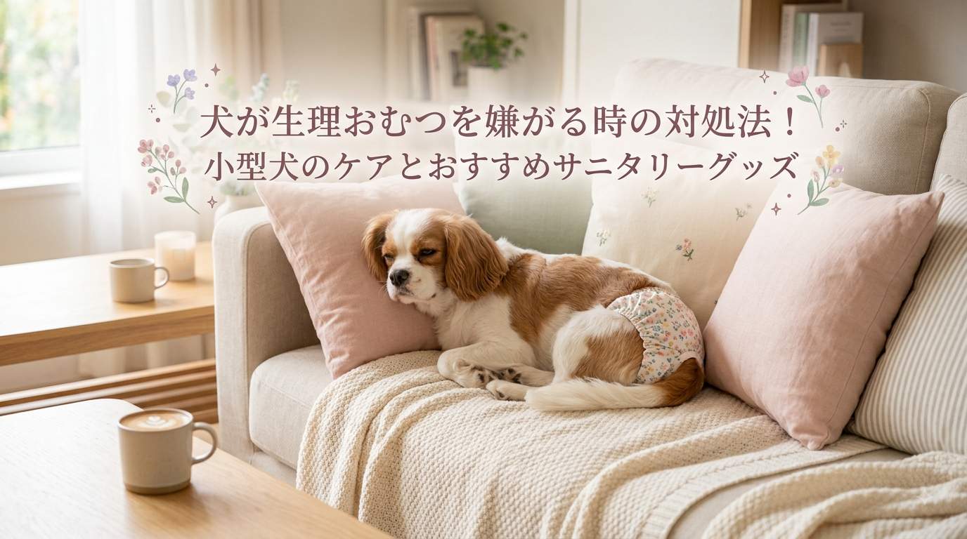 犬が生理おむつを嫌がる時の対処法！小型犬のケアとおすすめサニタリーグッズ