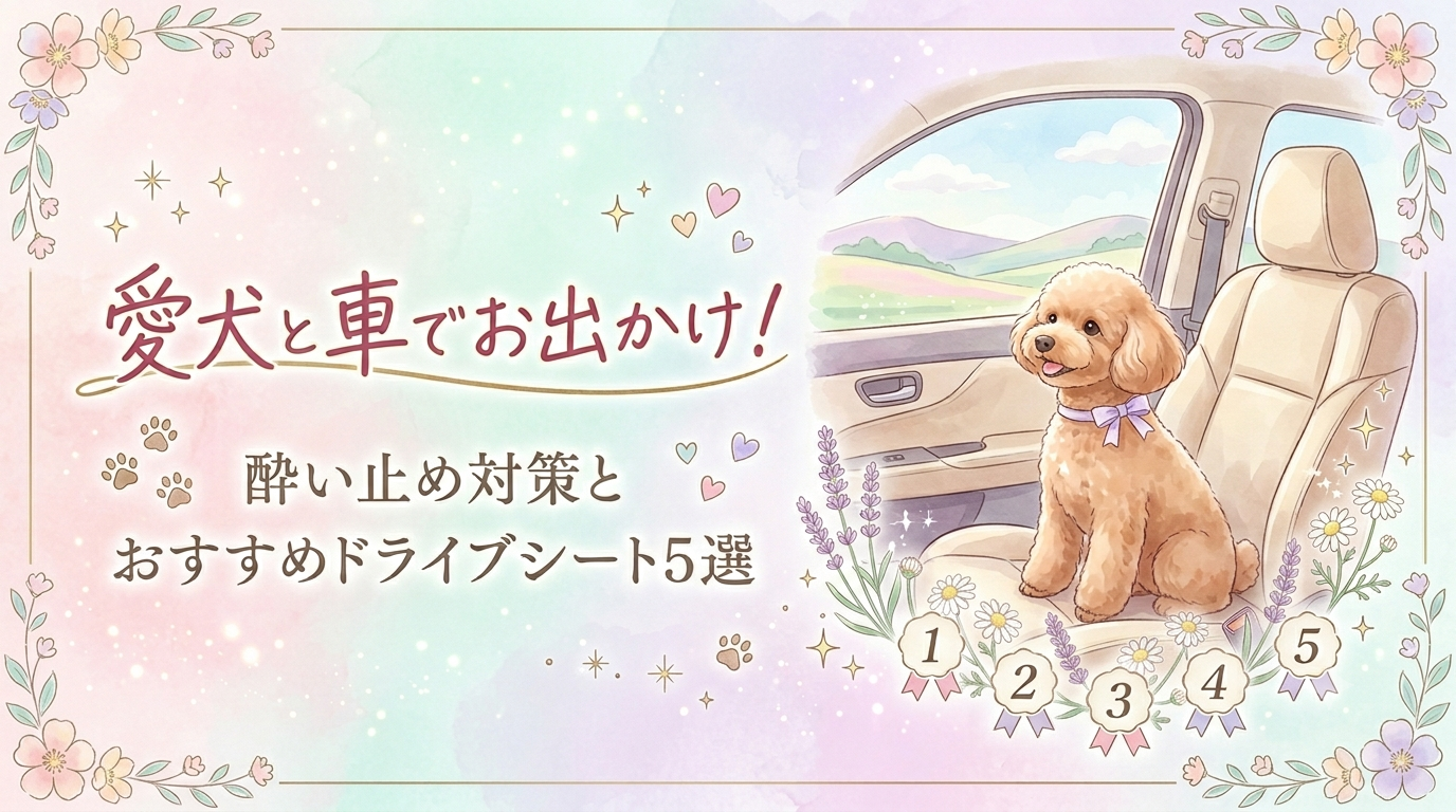 愛犬と車でお出かけ！酔い止め対策とおすすめドライブシート5選